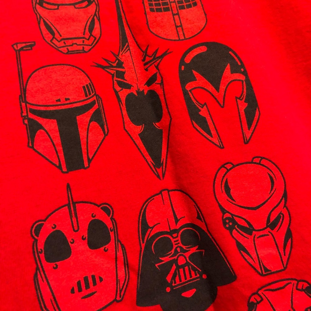 Star Wars, marvel, Lord of the Rings helmet shirt